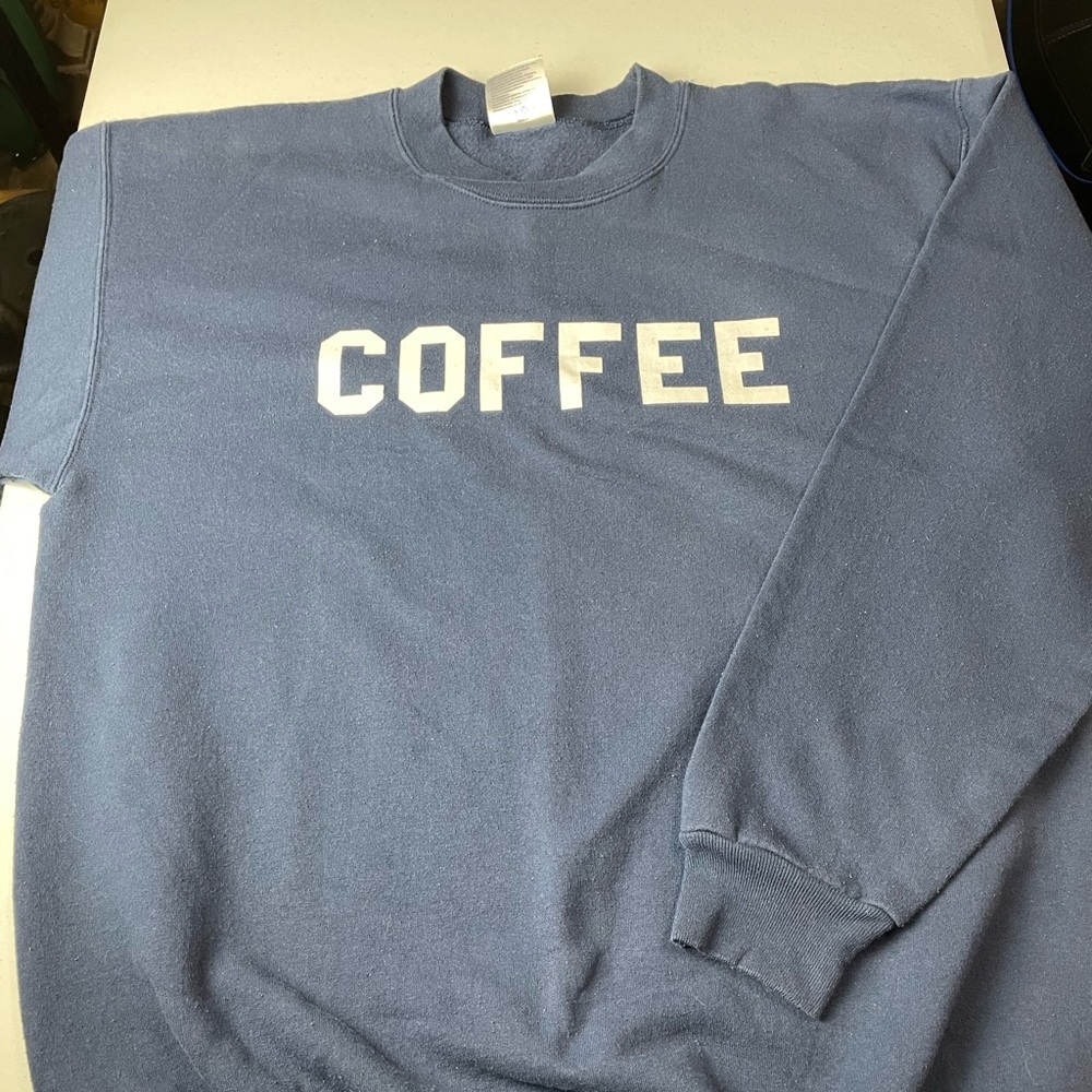Coffee Navy Sweatshirt Size M